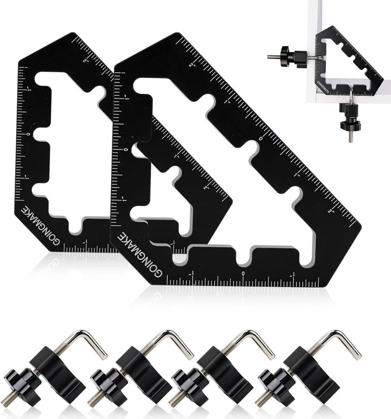 goingmake Corner Clamps for Woodworking Tools 45 and 90 Degree Clamps Aluminum Alloy Positioning Squares Right Angle Clamps Clamping Squares for Picture Frame Box Cabinets Drawers - Image 1